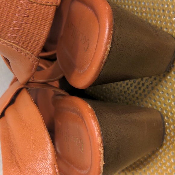 COLE HAAN Designer Terracotta Orange BUTTERY SOFT Leather Strappy Sandals 9.5B - Picture 5 of 9